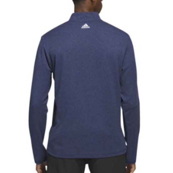 NWT New Adidas Men's 3-Stripe 1/4 Quarter Zip Golf Pullover Medium M Shirt Top - Picture 2 of 8